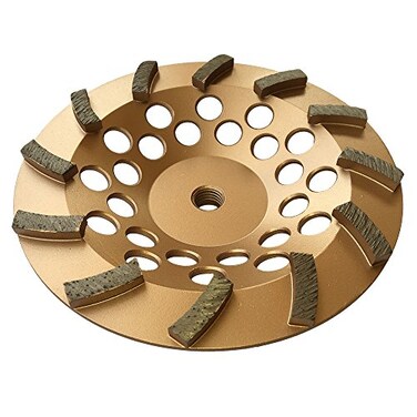 EDiamondTools 7" Diamond Grinding Wheel for Concrete Masonry 12 Segments 5/8"-11