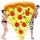 JOYIN Giant Inflatable Pizza Slice Pool Float, Fun Pool Floaties, Swim Party Toy, Summer Pool Raft ,1 Pack, Extra Large with Cup Holders