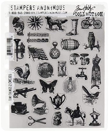 Stampers Anonymous CMS305 Tim Holtz Cling Stamps 7"X8.5"-Tiny Things 2