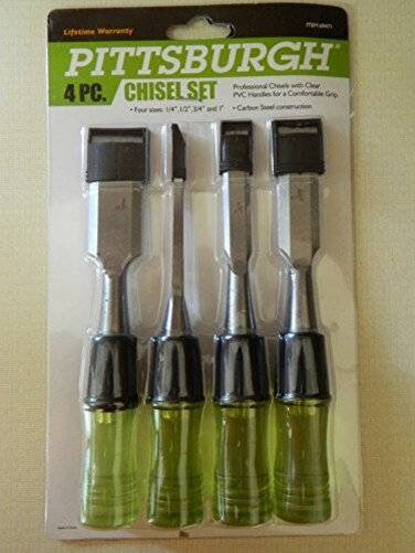 PITTSBURGH 4 PC. CHISEL SET WITH 1/4", 1/2", 3/4" AND 1