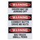Crazy Sticker Funny Warning Magnets, Practical Joke Combo Kit ,3, for Jokes, Gags, Pranks