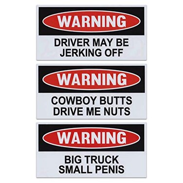 Crazy Sticker Funny Warning Magnets, Practical Joke Combo Kit ,3, for Jokes, Gags, Pranks