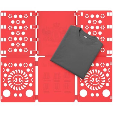 BoxLegend V3 Shirt Folding Board t Shirt Laundry Folder for Clothes Red