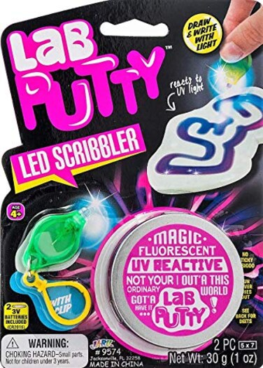 JA-RU Lab Putty LED Scribbler w/Mini UV Flashlight ,1 Unit9574-1p