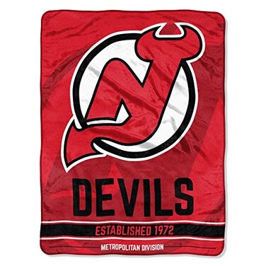 Northwest The Company NHL New Jersey Devils Micro Raschel Throw Blanket, 46" x 60", Break Away