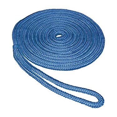 SeaSense 3/8" x 15' Double Braid Nylon Dockline, Blue