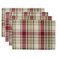 DII FallThanksgiving Dining Table Dcor Reusable Cotton Fabric, Placemat Set, 13x19, Rustic Homespun Plaid, 4 Piece