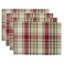 DII FallThanksgiving Dining Table Dcor Reusable Cotton Fabric, Placemat Set, 13x19, Rustic Homespun Plaid, 4 Piece