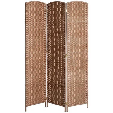 HOMCOM Room Divider 3-Panel, 6FT-Tall Folding Privacy Screen, Natural