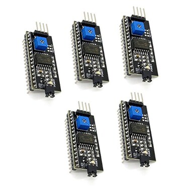 Newzoll 5Pcs 1602LCD Display IIC/I2C/TWI/SPI Serial Interface Board Module