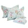 FADFAY Cotton Queen Sheet Set, Rose and Hydrangea Flower, Blue