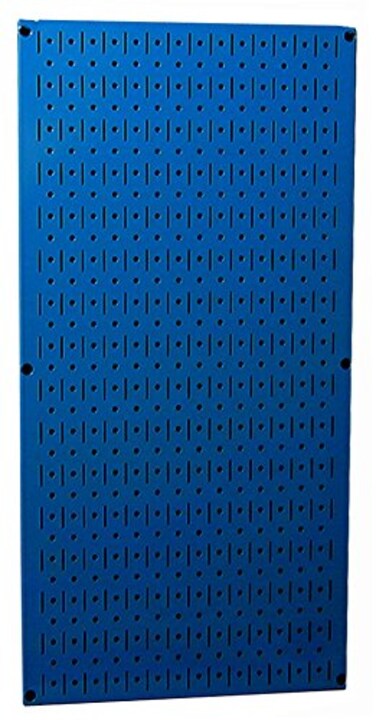 Wall Control Pegboard 32in x 16in Blue Metal Pegboard Tool Board Panel