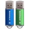 SIMMAX Flash Drive 2 Pack 32GB USB 2.0 Flash Drives Thumb Drive Memory Stick Pen Drive with Led Indicator ,Blue Green
