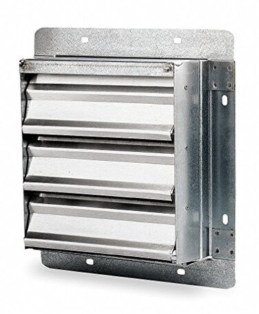Dayton 18" Backdraft Damper/Wall Shutter, 18-1/2" x 18-1/2" Opening Required