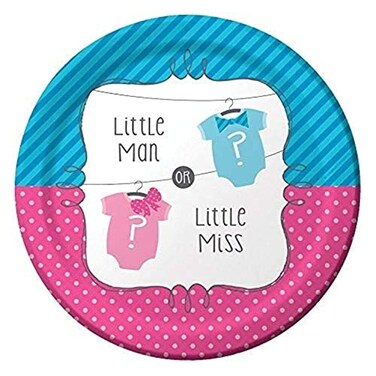 Creative Converting 8 Count Sturdy Style Paper Lunch Plates, 7", Bow Or Bowtie