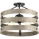 Progress Lighting Gulliver 17" 3-Light Semi-Flush Mount Light, Graphite