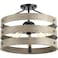 Progress Lighting Gulliver 17" 3-Light Semi-Flush Mount Light, Graphite