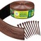Master Mark Landscape Edging Coil ,Terrace Board, 40 ft. x 4 in. Tall, Plastic Garden Edging Border with 10 Stakes, Brown