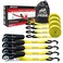 XSTRAP STANDARD 4-PK Ratchet Tie Down Straps, 1" x 10ft Cargo Strap, Yellow