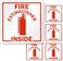 SmartSign Fire Extinguisher Inside Stickers2.75" x 2.75" Engineer Grade Reflective Labels, Pack of 6, Made in USA