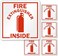 SmartSign Fire Extinguisher Inside Stickers2.75" x 2.75" Engineer Grade Reflective Labels, Pack of 6, Made in USA