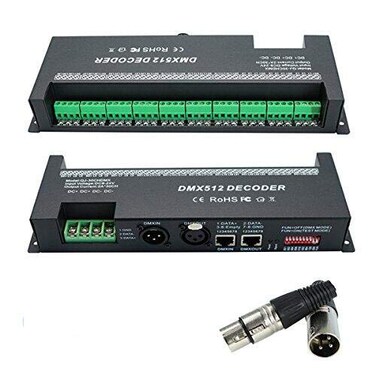 AMKI DMX 512 LED Decoder Controller for RGB Tape Strip Light Dimmer Driver ,30 Channel