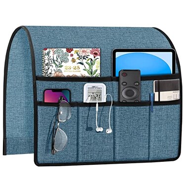 Joywell Remote Control Holder Armchair Caddy Armrest Organizer Grey-Blue