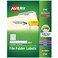 AveryTrueBlockFile Folder Labels, 2/3" x 3-7/16", 1,500 Printable Labels, White/Blue, Permanent ,5766