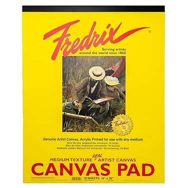 FREDRIX Creative Series White Canvas Pad, 16" x 20
