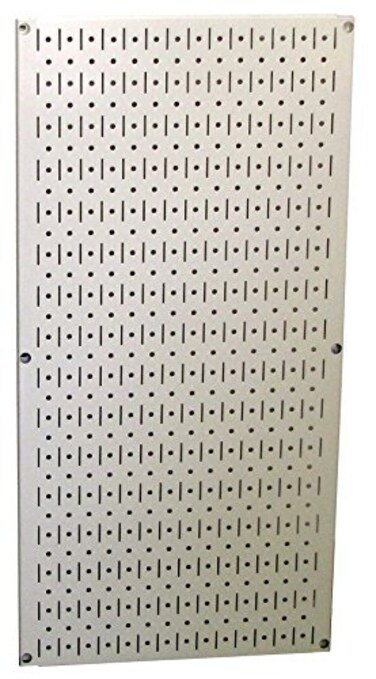 Wall Control Pegboard 32in x 16in Beige Metal Pegboard Tool Board Panel