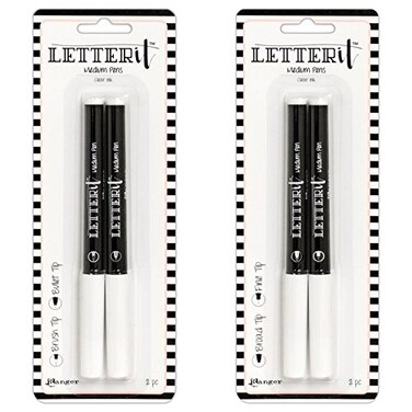 Ranger Letter IT Medium PENS Clear Embossing Ink ,2 Packs- Set12