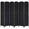 HOMCOM Room Divider 6-Panel, 6FT-Tall Folding Privacy Screen, Black
