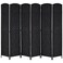 HOMCOM Room Divider 6-Panel, 6FT-Tall Folding Privacy Screen, Black