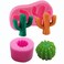 MoldFun 2-Pack Cactus Silicone Molds Set - Cacti Mold for Fondant, Gum Paste, Chocolate, Candy, Candle