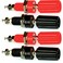 CESS Banana Binding Post Panel Mount Terminal, Red Black, 4 Pack