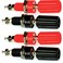CESS Banana Binding Post Panel Mount Terminal, Red Black, 4 Pack