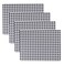 Benson Mills Cork Placemats Set of 4 ,Gingham Check Navy, 12" x 16