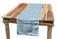 Ambesonne Geometric Table Runner, Tile Mosaic Pattern in Antique Meander and Camo Style Effect Print Modern, Dining Room Kitchen Rectangular Runner, 16" X 72", Blue White