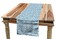 Ambesonne Geometric Table Runner, Tile Mosaic Pattern in Antique Meander and Camo Style Effect Print Modern, Dining Room Kitchen Rectangular Runner, 16" X 72", Blue White