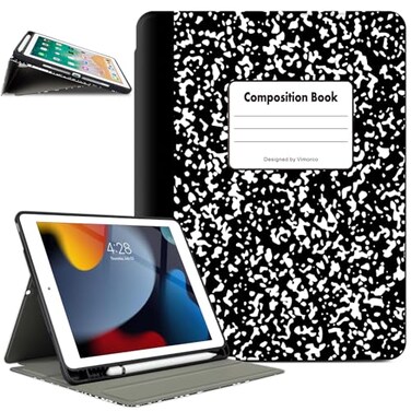 Vimorco Case for iPad 5th/6th Gen 9.7'',for iPad Air 1/2,Composition Book