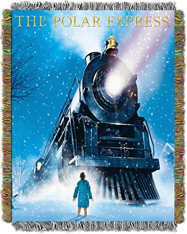 Northwest Polar Express Woven Tapestry Throw Blanket, 48" x 60", Engine Wonder