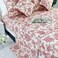 FADFAY Red Floral Bedding Elegant Bed Sheets Set Luxury Bedding Collections 800 Thread Count 100% Egyptian Cotton Deep Pocket Fitted Sheet,4 Piece-Full Size