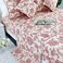 FADFAY Red Floral Bedding Elegant Bed Sheets Set Luxury Bedding Collections 800 Thread Count 100% Egyptian Cotton Deep Pocket Fitted Sheet,4 Piece-Full Size