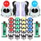 EG STARTS 2 Player Arcade Contest DIY Kits USB Encoder To PC Joystick8 Ways StickerChrome LED Illuminated Push Button 12 Player Coin Buttons For Arcade Mame Raspberry Pi 2 3 3B Games