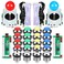 EG STARTS 2 Player Arcade Contest DIY Kits USB Encoder To PC Joystick8 Ways StickerChrome LED Illuminated Push Button 12 Player Coin Buttons For Arcade Mame Raspberry Pi 2 3 3B Games