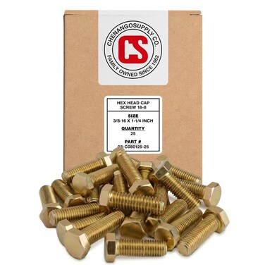 Chenango Supply 3/8-16 x 1-1/4" Grade 8 Hex Head Bolts