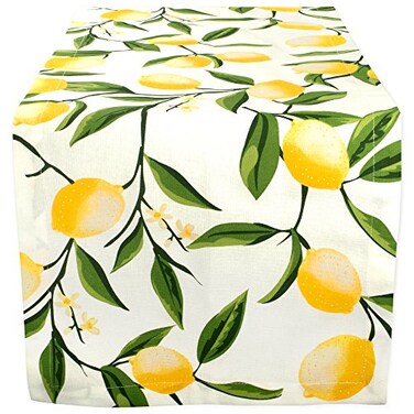 DII Lemon Bliss Tabletop Collection, Table Runner, 14x72