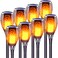 LazyBuddy Solar Torch Light with Flickering Flame Outdoor, 8 Pack
