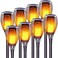 LazyBuddy Solar Torch Light with Flickering Flame Outdoor, 8 Pack