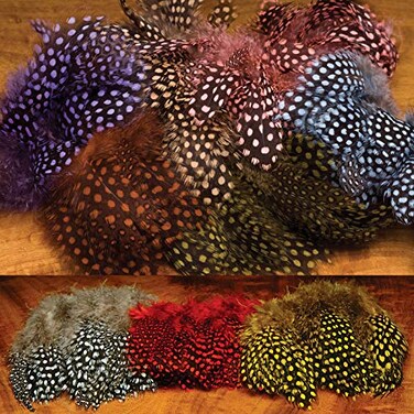 Hareline Strung Guinea Feathers Purple